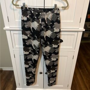 Just Cozy Fleece Lined Leggings | M/L | Black Gray Lounge